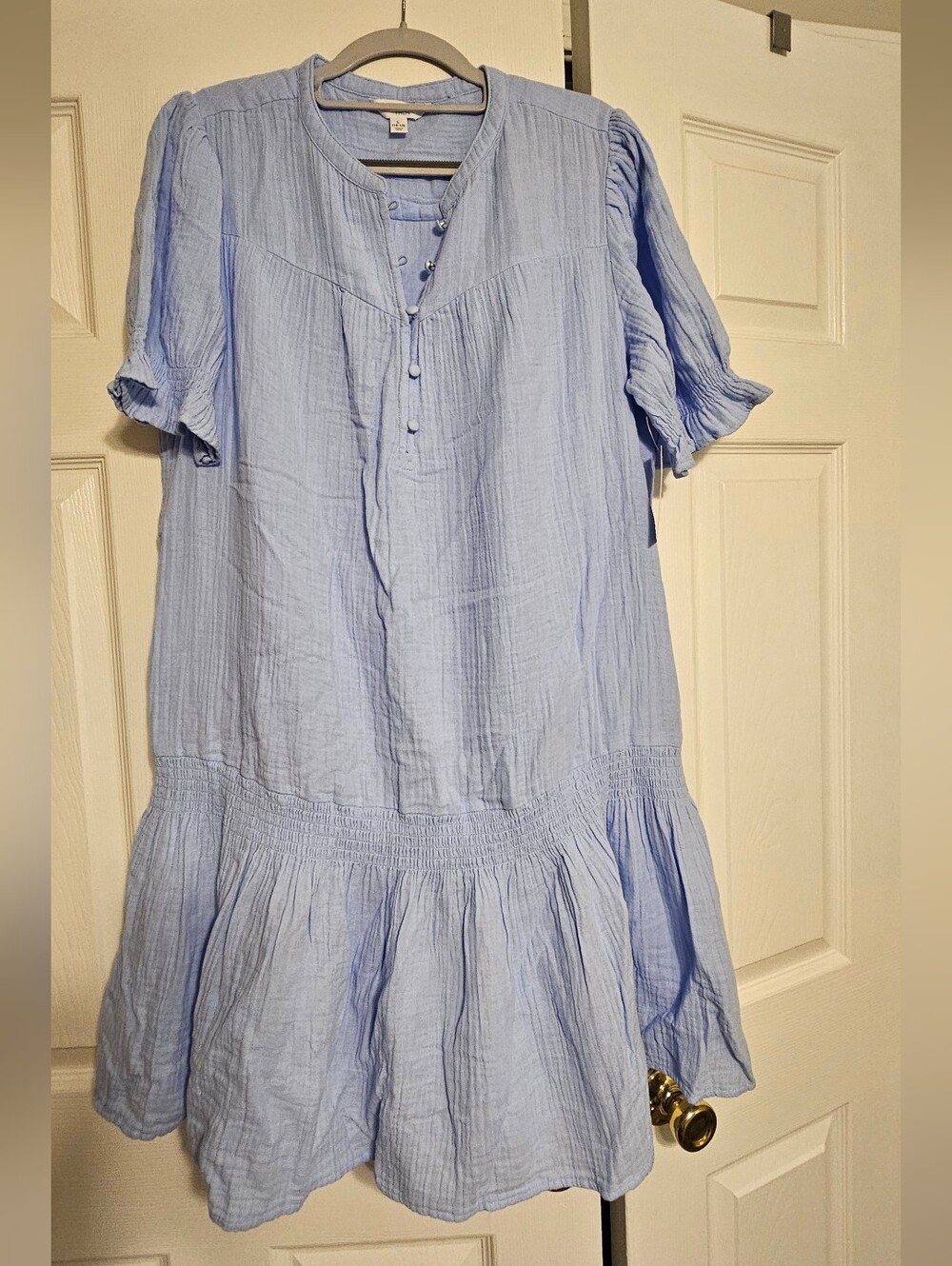 Time & Tru Light Blue Drop Waist Dress Size Large